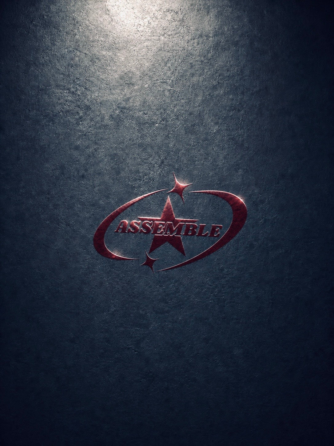 Red Assemble reflective sticker